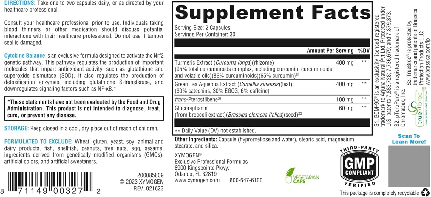 antioxidant-detox-support-capsules-with-green-tea-turmeric-glucoraphanin---xymogen-cytokine-balance-60-capsules-5