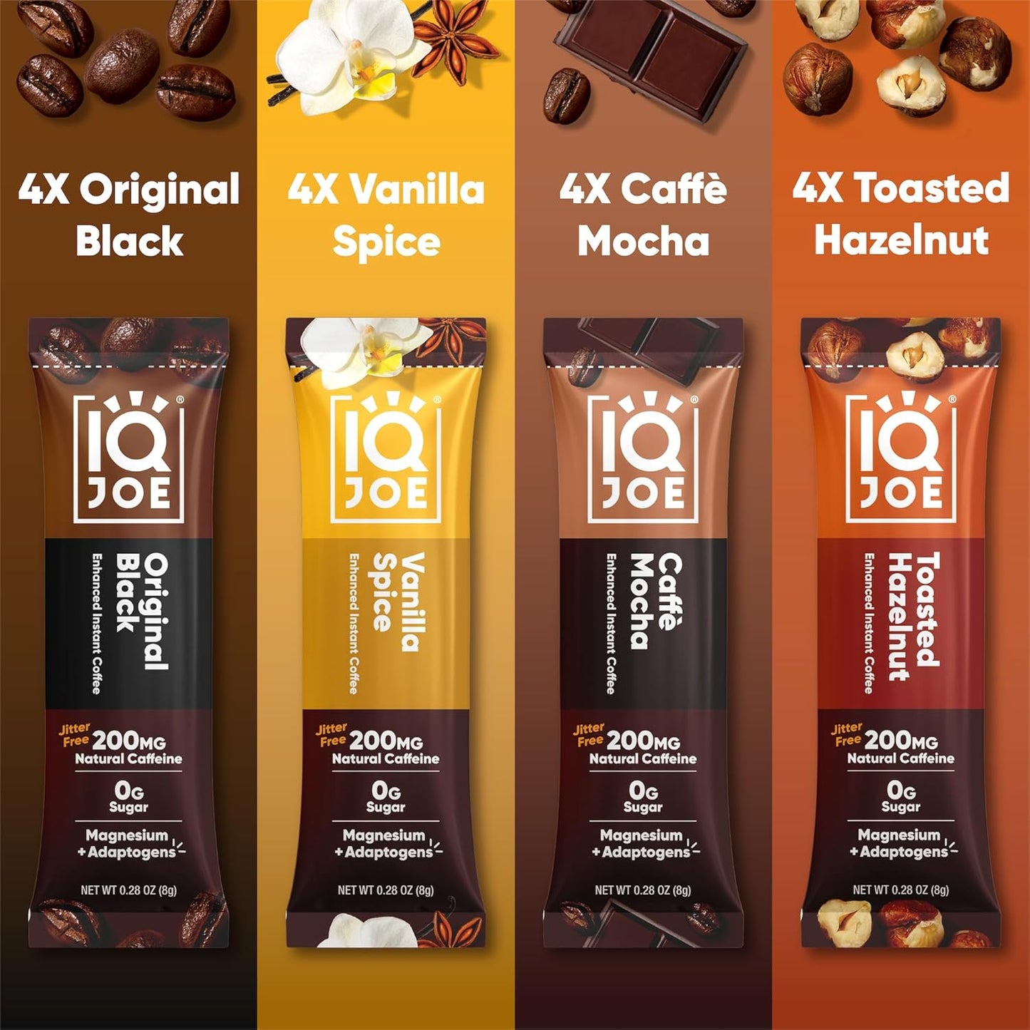 iqbar-iqjoe-instant-mushroom-coffee-packets---variety-pack-with-lions-mane-and-magtein-magnesium-l-threonate---clarity-and-mood-enhancing---sugar-free-keto-vegan---200mg-natural-caffeine---16-count-3