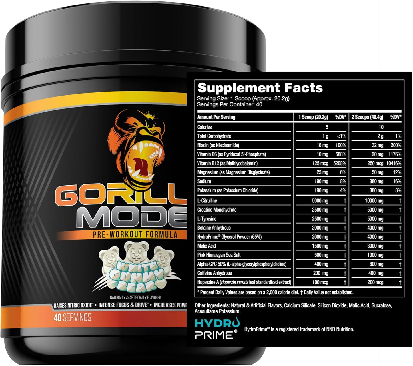 gorilla-mind-pre-workout-supplement-808g---boost-energy-focus-and-power-with-l-citrulline-creatine-and-caffeine---white-gummy-bear-flavor-3