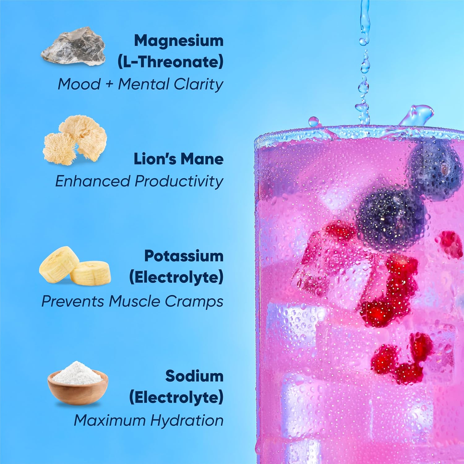 iqbar-iqmix-electrolyte-powder-packets---sugar-free-hydration-supplement-with-keto-electrolytes-lions-mane-magnesium-and-potassium---blueberry-pomegranate-flavor-20-pack-6