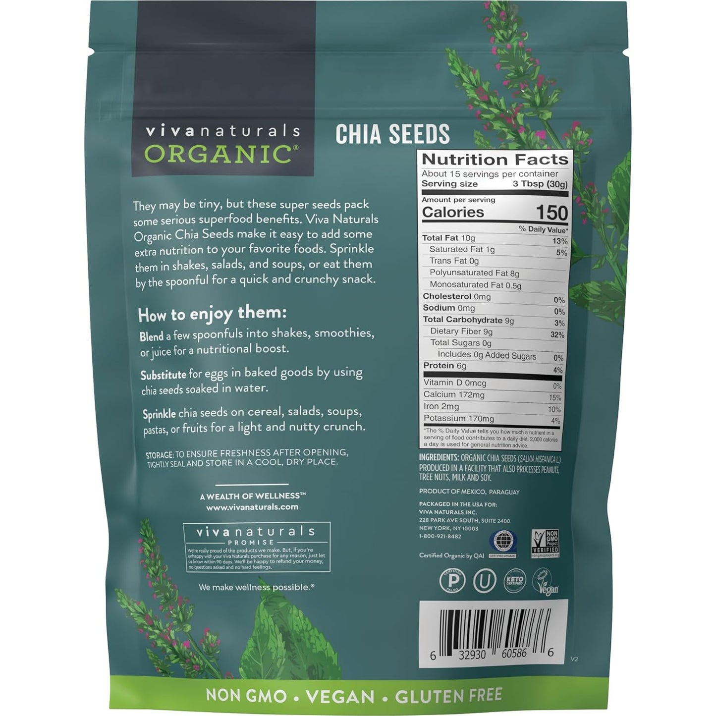 organic-black-chia-seeds-1-lbs---non-gmo-plant-based-omega-3-vegan-protein-for-smoothies-salads-pudding---bulk-size-7