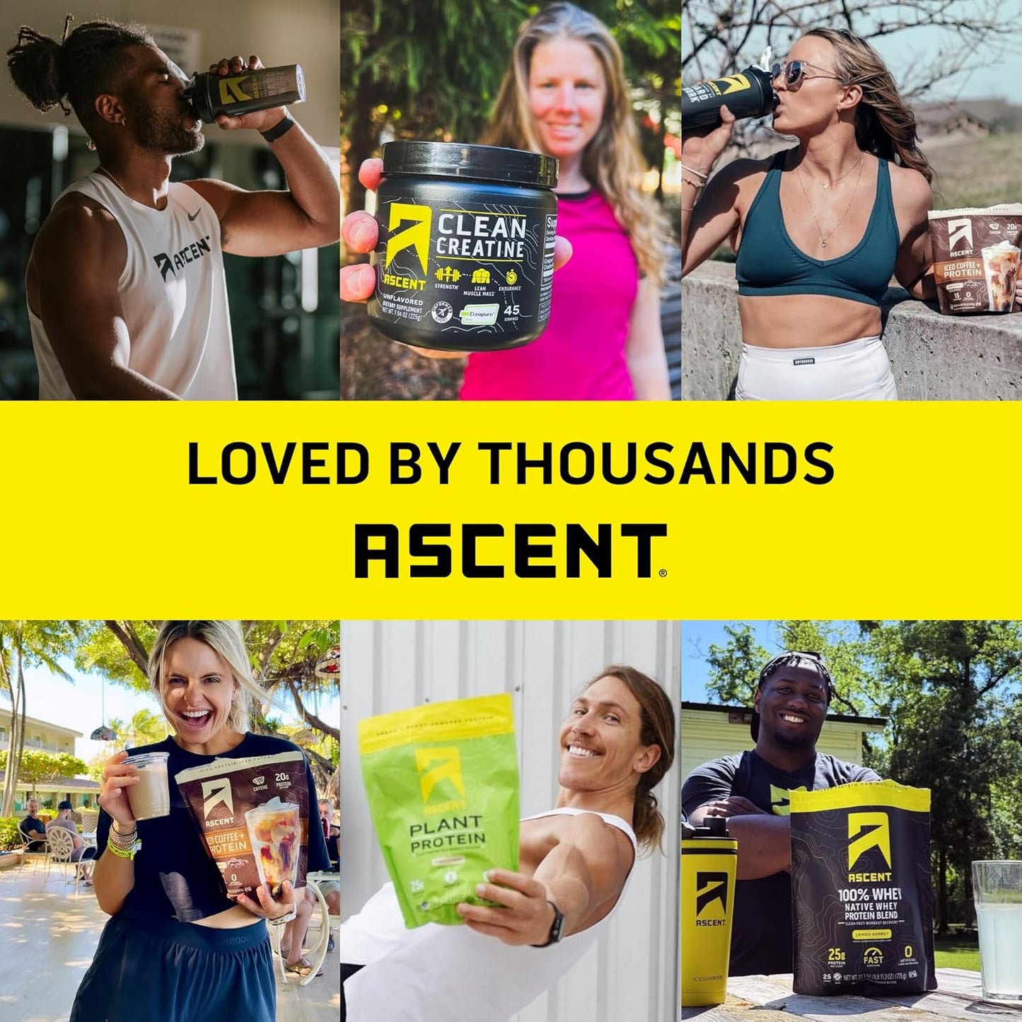 Ascent Clean Hydration + Energy Electrolytes Powder - Raspberry Lemonade Flavor with 100mg Caffeine and 400mg Electrolytes - No Artificial Ingredients - 40 Servings - Espot.com.au