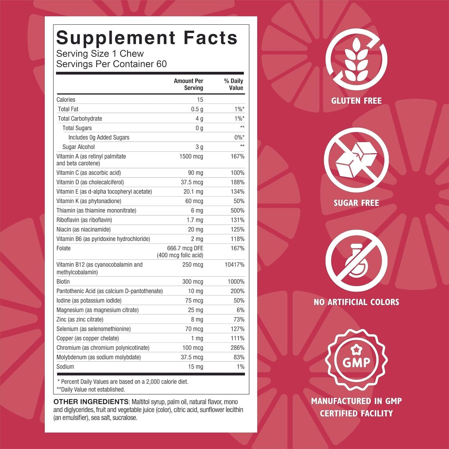 Celebrate Bariatric Supplements Cherry Soft Chews - Essential Vitamins & Minerals for Gastric Bypass & Sleeve Gastrectomy - 60ct - Espot.com.au