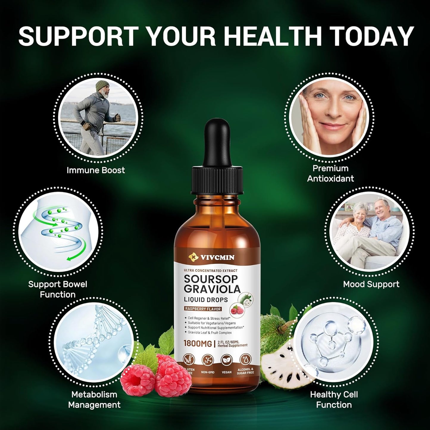 vivcmin-graviola-soursop-leaf-extract-liquid---immune-boost-liver-support-sleep-aid---raspberry-flavor---2-fl-oz---vegan-sugar-gluten-free-4