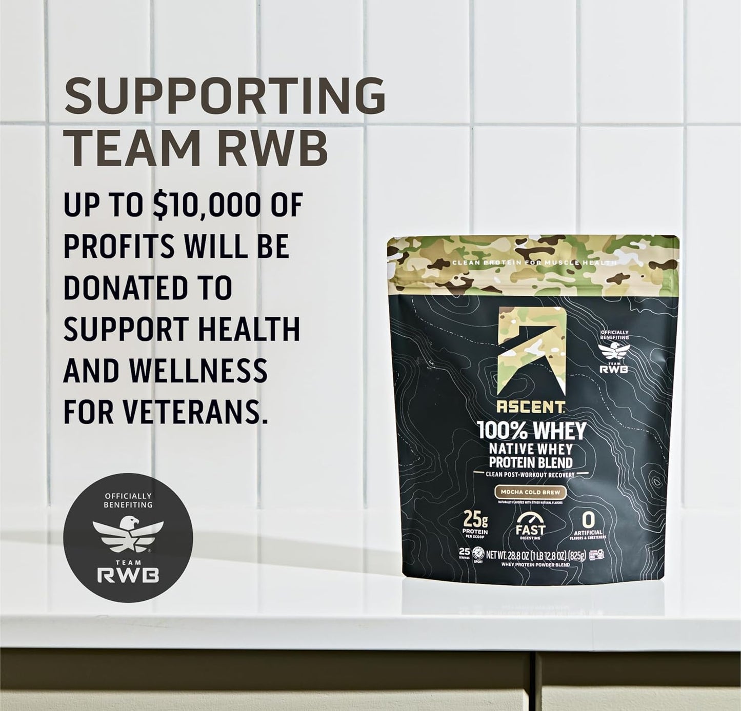 Premium 100% Whey Protein Powder - Post Workout Isolate, Zero Artificial Ingredients, Gluten Free, Military Exclusive, Mocha Cold Brew Flavor - Espot.com.au