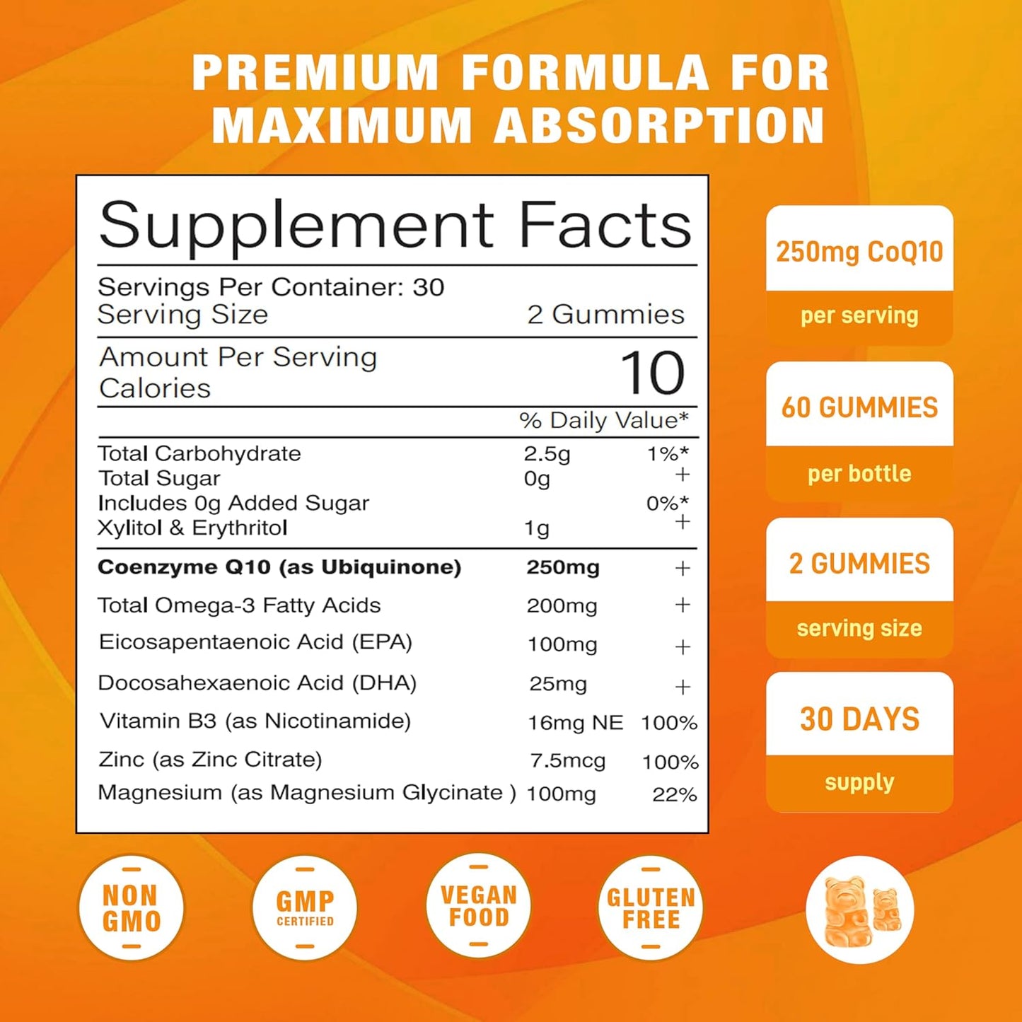 250mg-sugar-free-coq10-gummies-with-omega-3-b3-zinc-and-magnesium---high-absorption-coenzyme-q10-supplements-for-cellular-energy-and-antioxidant-support---peach-flavor-60-count-2