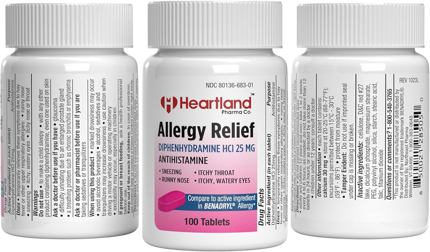 heartland-pharma-diphenhydramine-hci-allergy-relief-tablets-25mg---100-count-2-pack-2