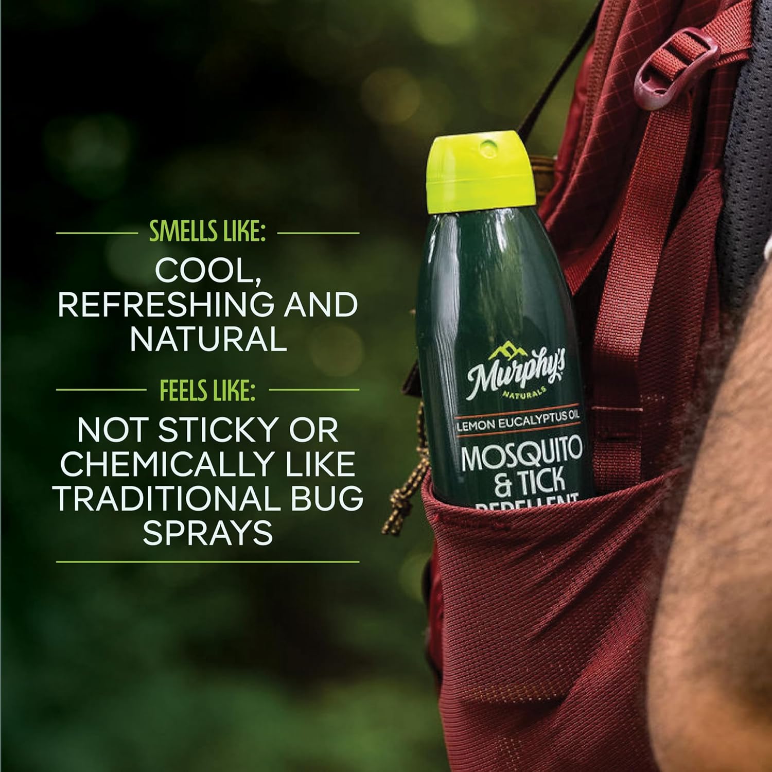 Murphy's Naturals Lemon Eucalyptus Oil Insect Repellent Mist 2-Pack - DEET-Free, Plant-Based Formula for Skin and Gear - Mosquito and Tick Repellent - 6 oz Continuous Spray - Espot.com.au