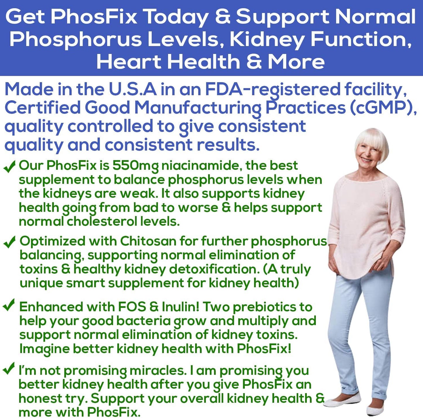PhosFix Kidney Restore Supplement - 120 Pills with Chitosan for Healthy Phosphorus Levels & Kidney Health - Renal Support for Optimal Wellness - Espot.com.au