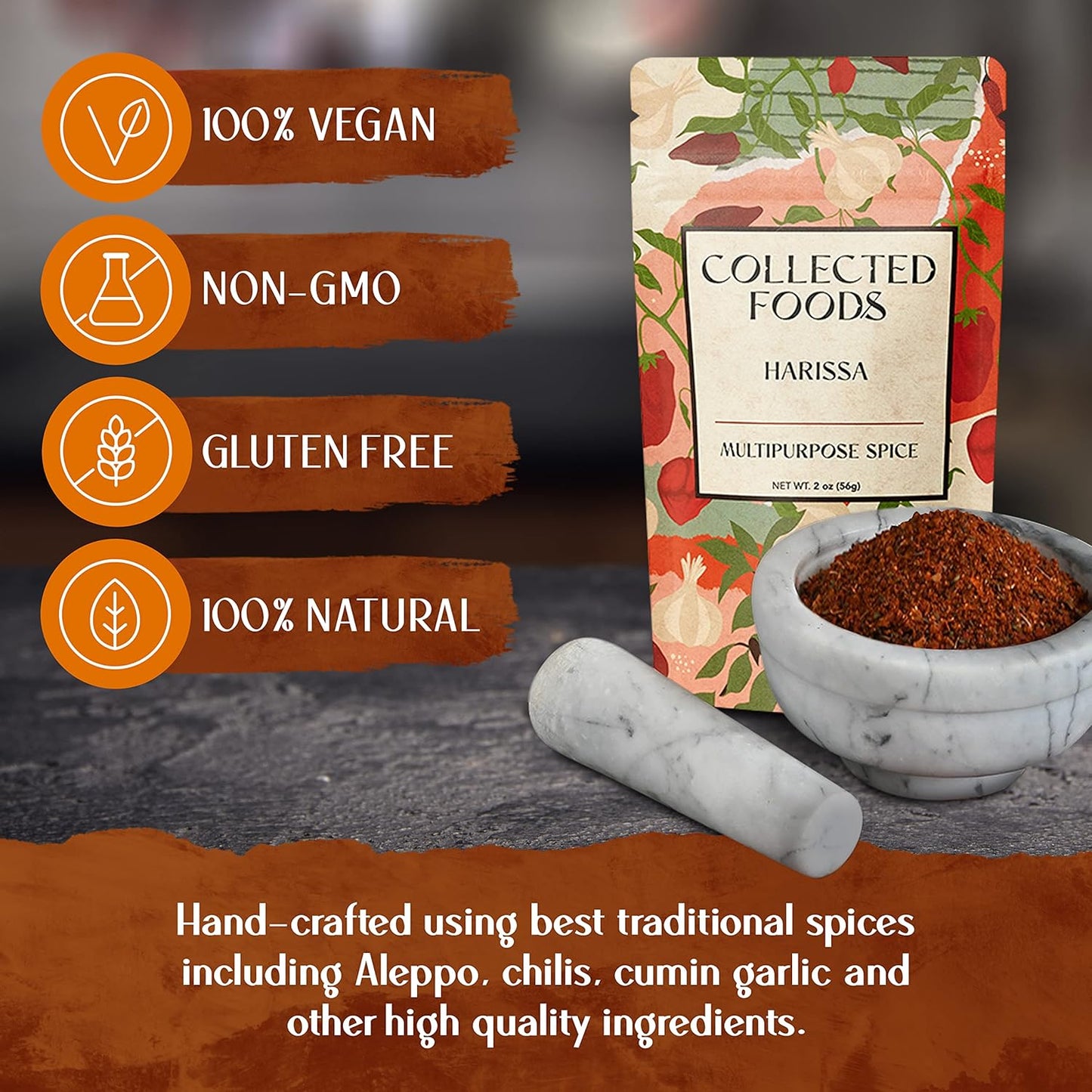 authentic-moroccan-harissa-spice-blend-powder---small-batch-hand-crafted-harissa-seasoning---2-oz-package-by-collected-foods-4