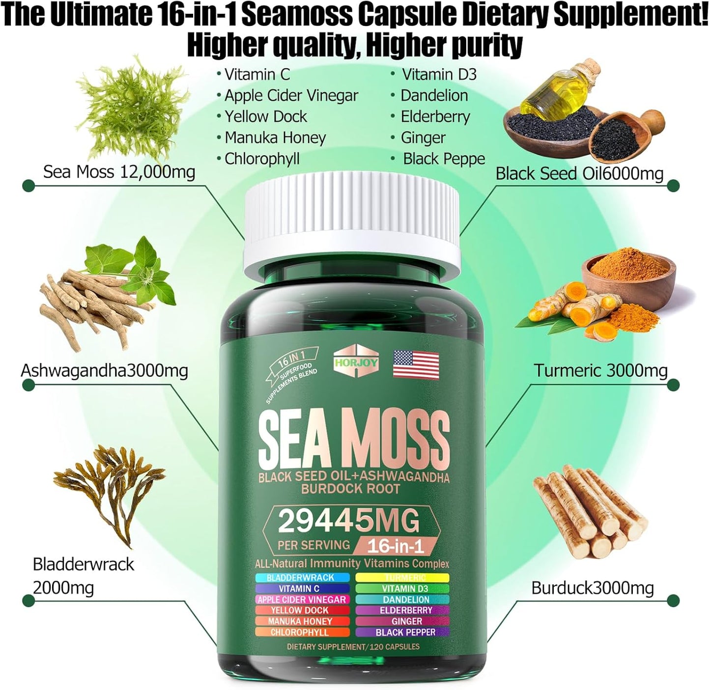 sea-moss-black-seed-oil-ashwagandha-turmeric-bladderwrack-burdock-vitamin-c-d3-elderberry-manuka-yellow-dock-iodine-chlorophyll-acv---60-day-supply---12000mg-6000mg-3000mg-1000mg-2000mg-3000mg---immune-support-5
