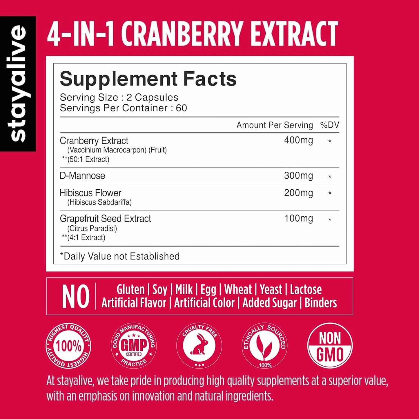 stayalive-cranberry-d-mannose-supplement-1000mg-for-urinary-health-immune-support---triple-formula-with-hibiscus-and-grapefruit-seed---cranberry-pills-for-women-and-men---gluten-free-2