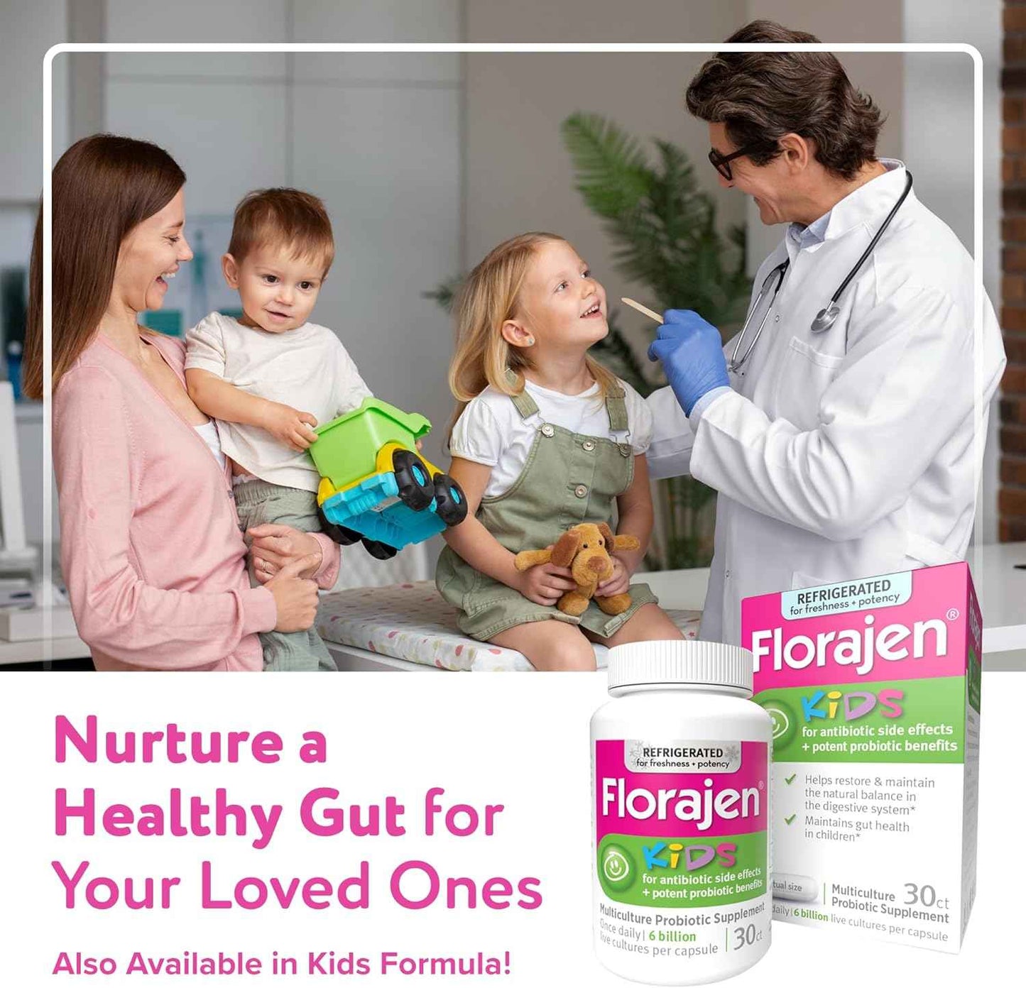 Refrigerated Florajen Digestion Probiotics - 60 Count Advanced Gas & Bloat Supplement with Lactobacillus for Gut Health - Adult Daily Probiotics for Constipation