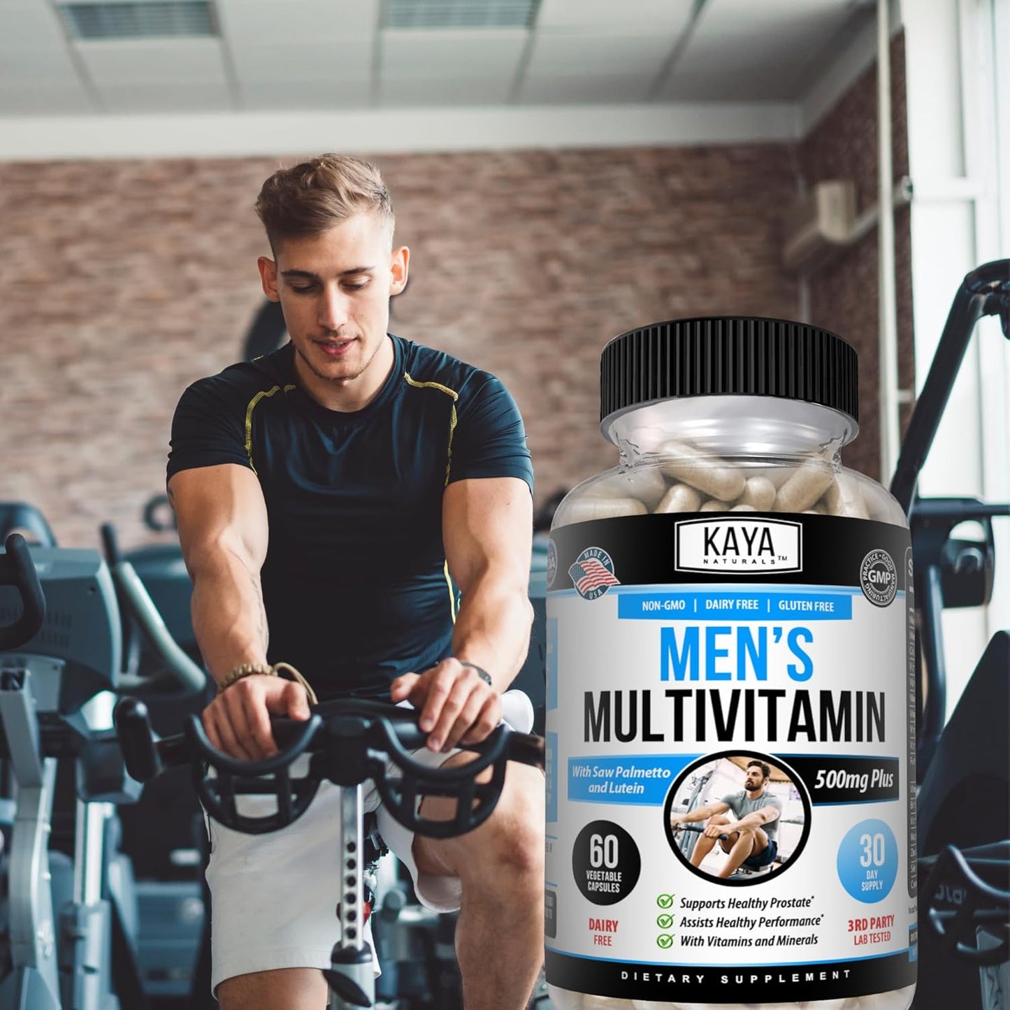 Men's Prostate Multivitamin - Daily Supplement for Healthy Prostate - Multi Mineral Pills for Men - 60 Veggie Capsules - Espot.com.au