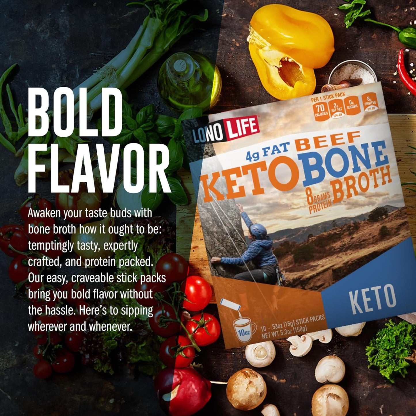 grass-fed-keto-beef-bone-broth-powder-mix-with-10g-protein---collagen-rich-paleo-keto-friendly---natural-ingredients---10-portable-stick-pack-servings-5