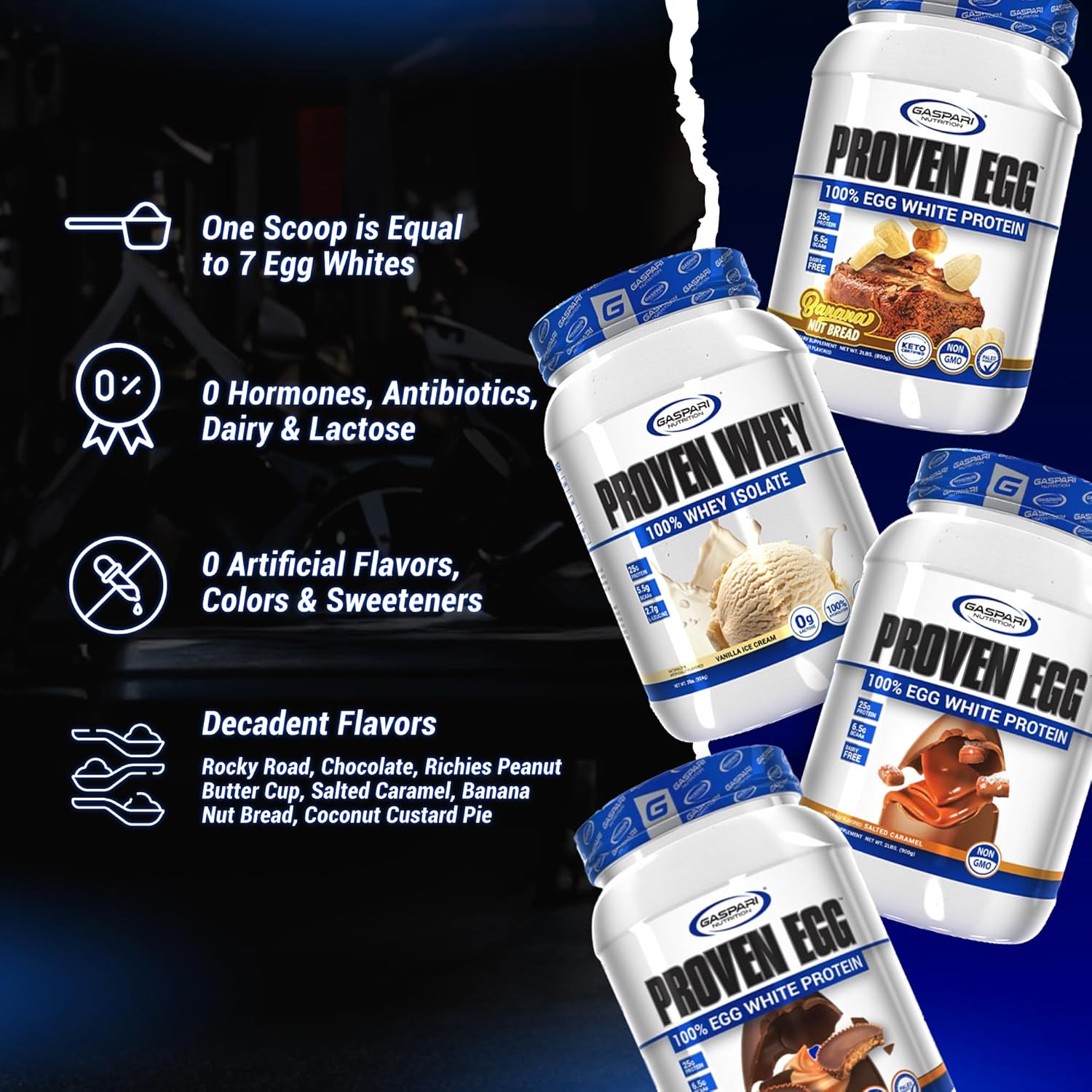gaspari-nutrition-proven-egg-white-protein-powder---25g-protein-keto-friendly-dairy-lactose-soy-free---salted-caramel-flavor---2-lbs-5