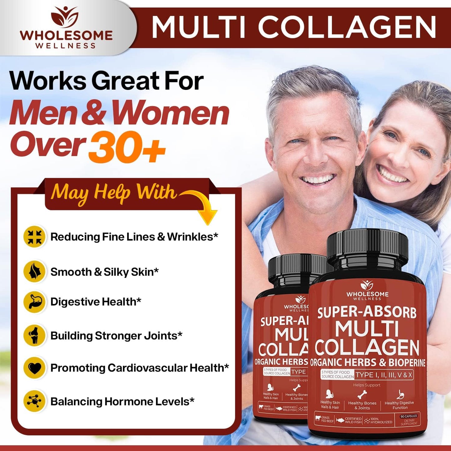 organic-multi-collagen-pills-with-whole-food-multivitamin-for-women---natural-blend-of-collagen-types-i-ii-iii-v-x-herbs-minerals-and-bioperine-3