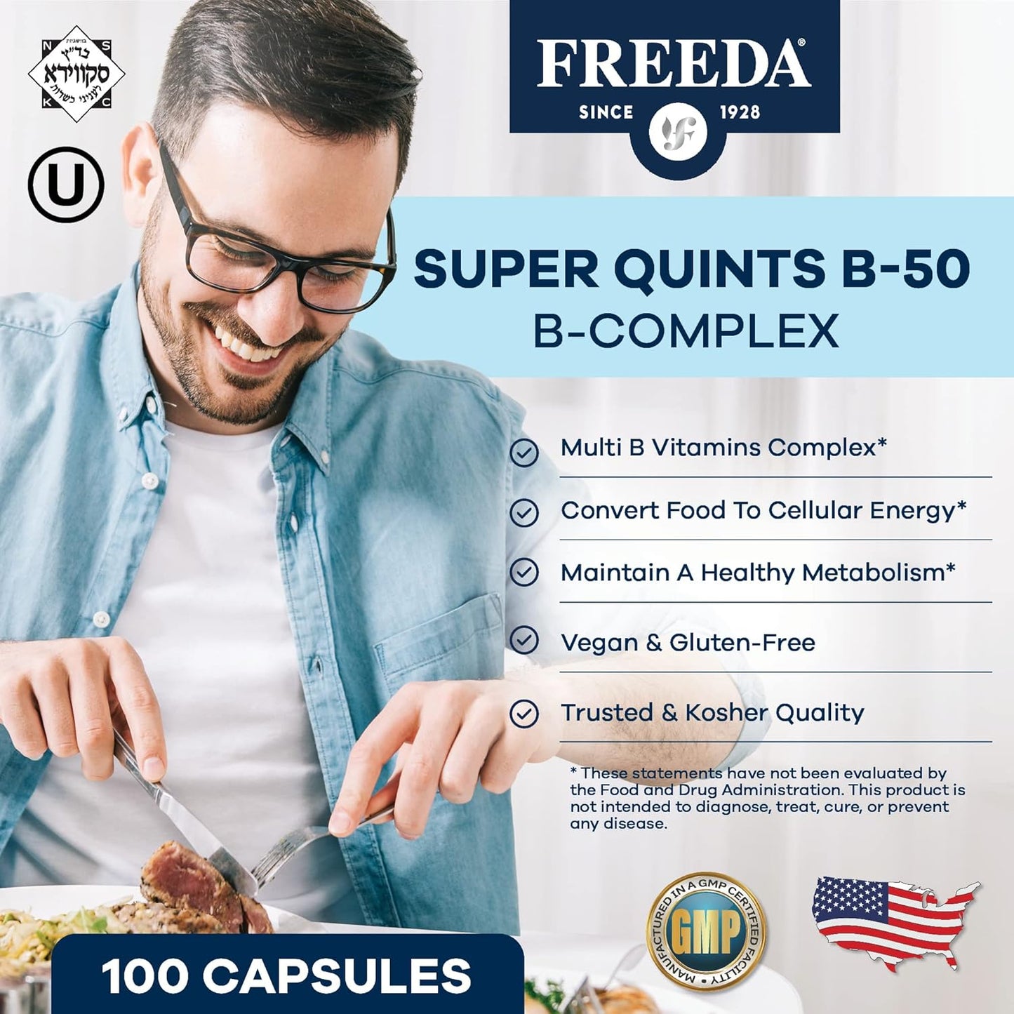 kosher-vitamin-b-complex-supplement-for-energy-metabolism---super-quints-b-50-with-biotin-b12-b1-b2-b3-b6-folic-acid---250-capsules-for-women-men-2