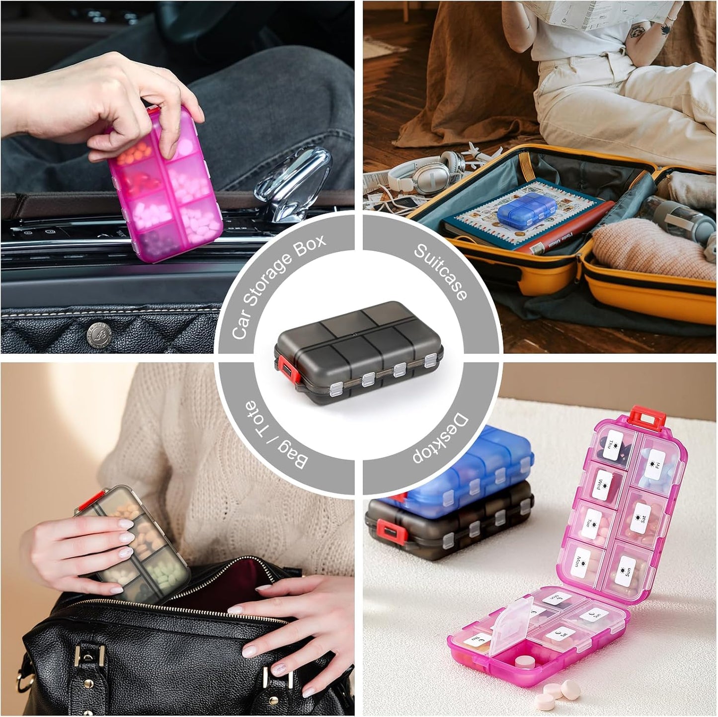 3-pack-travel-pill-organizer-box-with-labels---14-grids-medicine-case-kit---pocket-daily-pharmacy-container---medication-holder-dispenser-for-fish-oil-vitamin-supplement-storage---clear-7