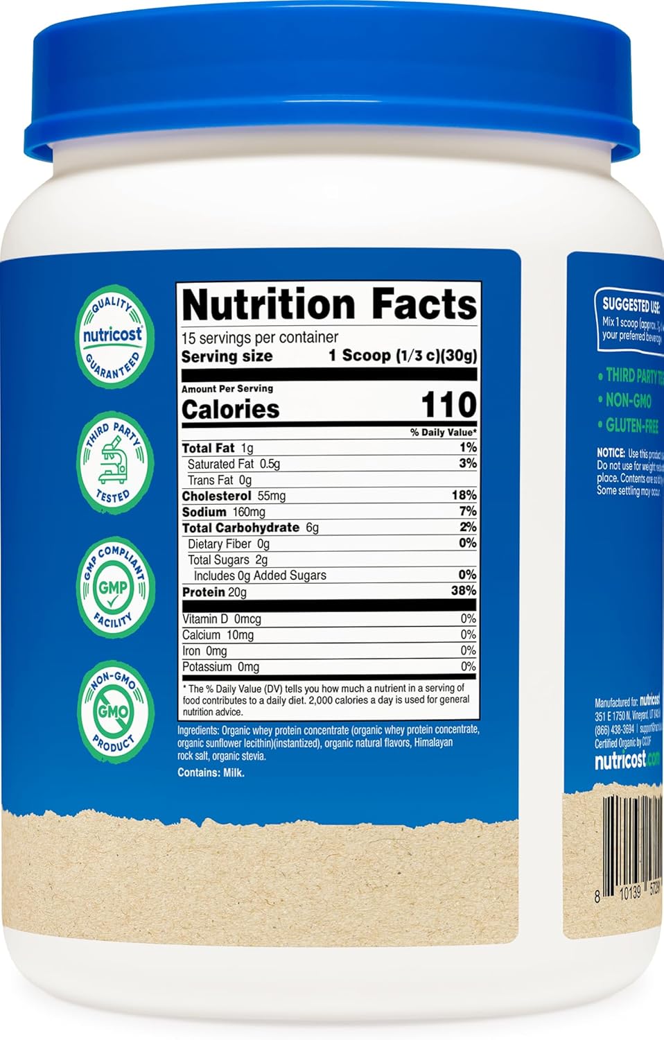 organic-french-vanilla-whey-protein-concentrate-1lb---gluten-free-non-gmo-by-nutricost-5