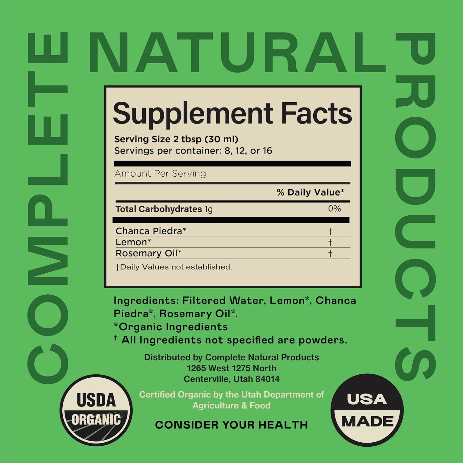 16oz Natural Gallbladder, Chanca Piedra, and Liver Complete Bundle - Complete Natural Products - Espot.com.au