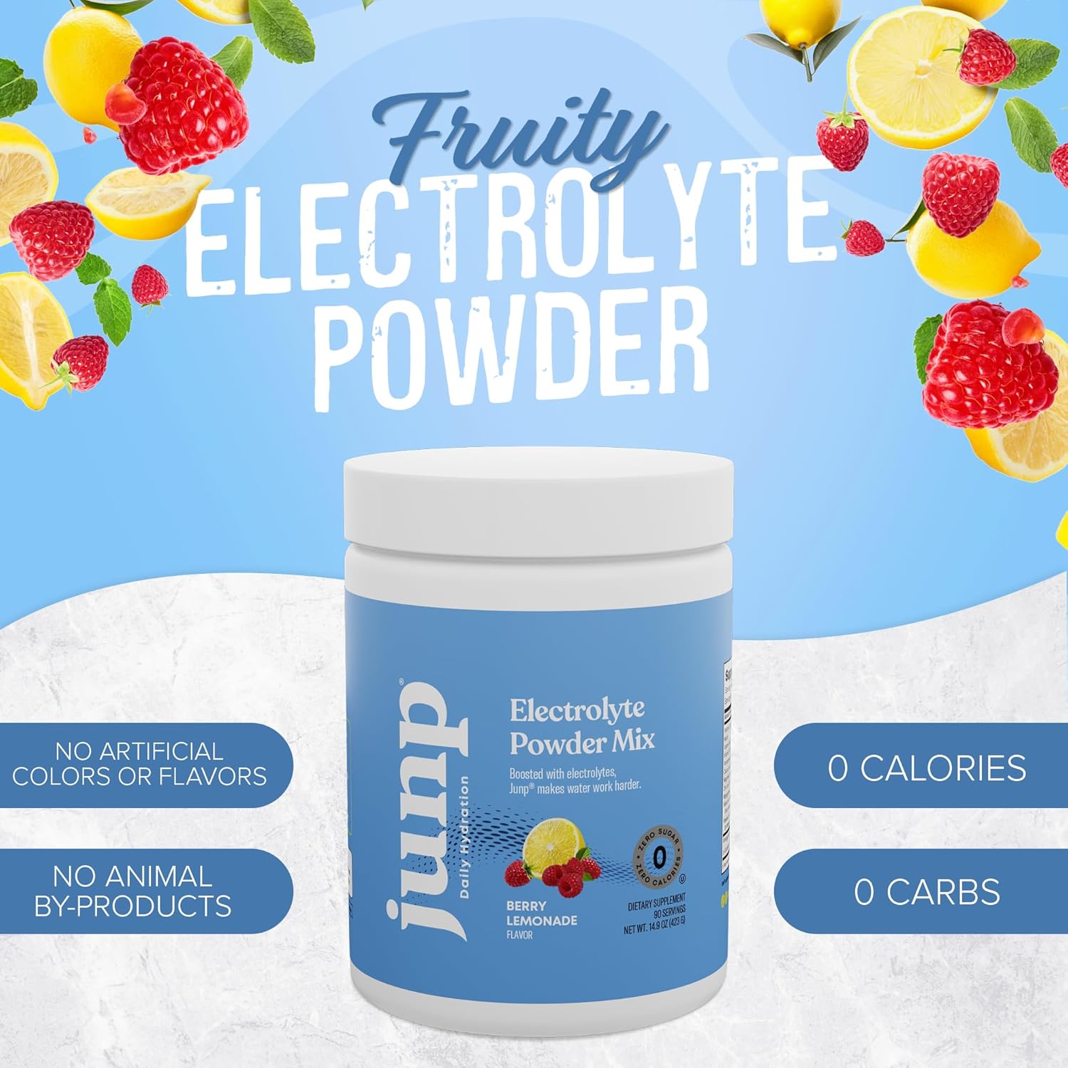 Berry Lemonade Keto Electrolyte Drink Mix - Zero Calorie Sugar Free Hydration Powder with Potassium & Salt - No Sugar No Carbs Electrolytes Powder, 90 Servings - Espot.com.au