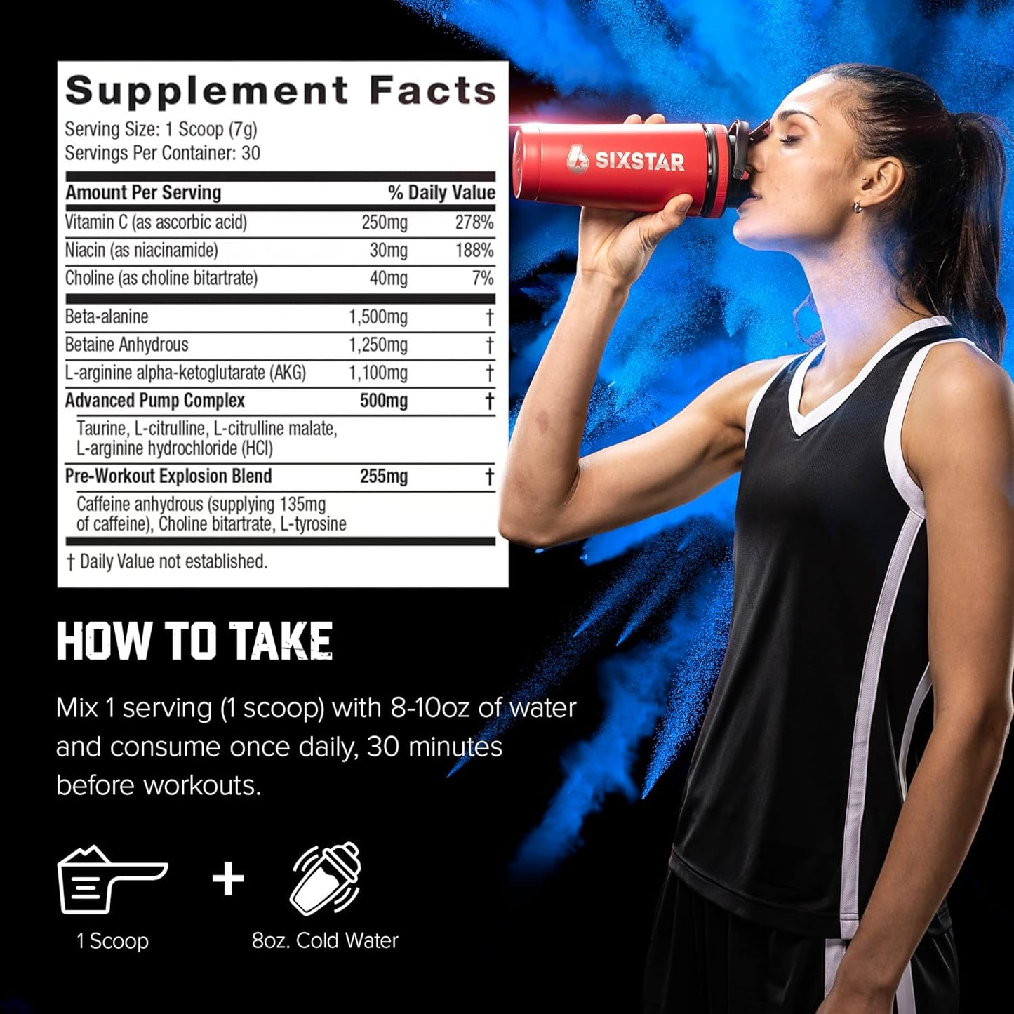six-star-pre-workout-powder---icy-rocket-freeze-flavor-30-servings---energy-drink-mix-with-beta-alanine-caffeine---sports-nutrition-supplement-for-men-women-5