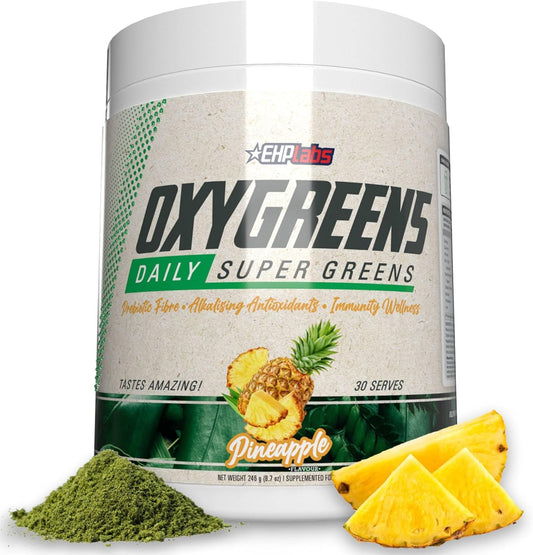 ehp-labs-oxygreens-powder---spirulina-chlorella-superfood-green-juice-supplement-with-prebiotic-fibre-antioxidants-immunity-support---30-servings-pineapple-flavor-1