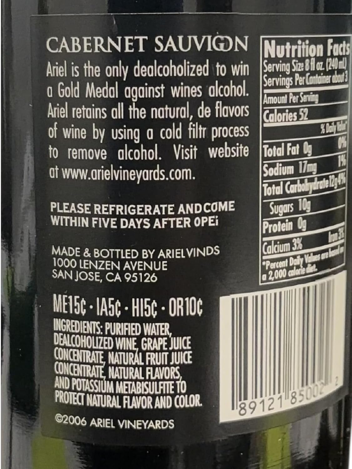 louisiana-pantry-bundle-ariel-vineyards-cabernet-sauvignon-dealcoholized-wine-3-pack---non-alcoholic-cabernet-sauvignon-2