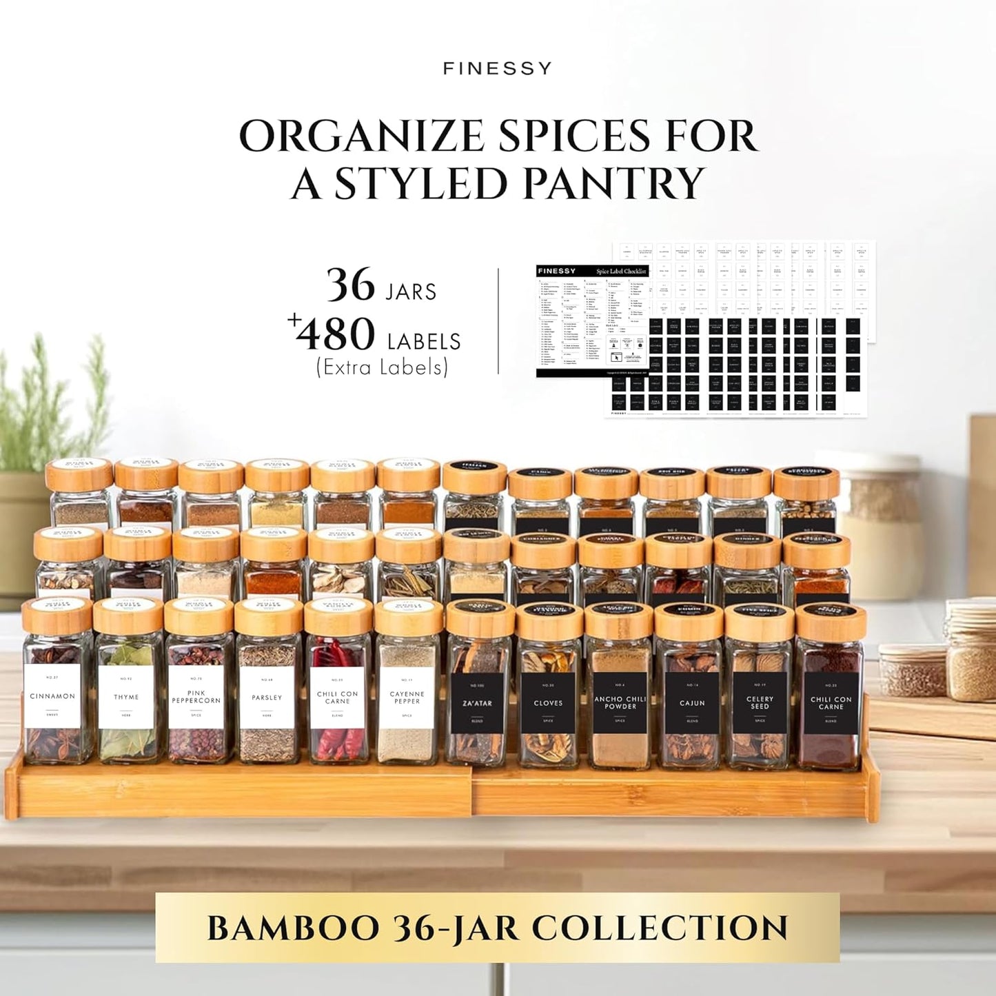 36-pack-finessy-glass-spice-jars-with-bamboo-lids-and-labels---4oz-clear-bottles-for-seasoning-organization-and-storage-3