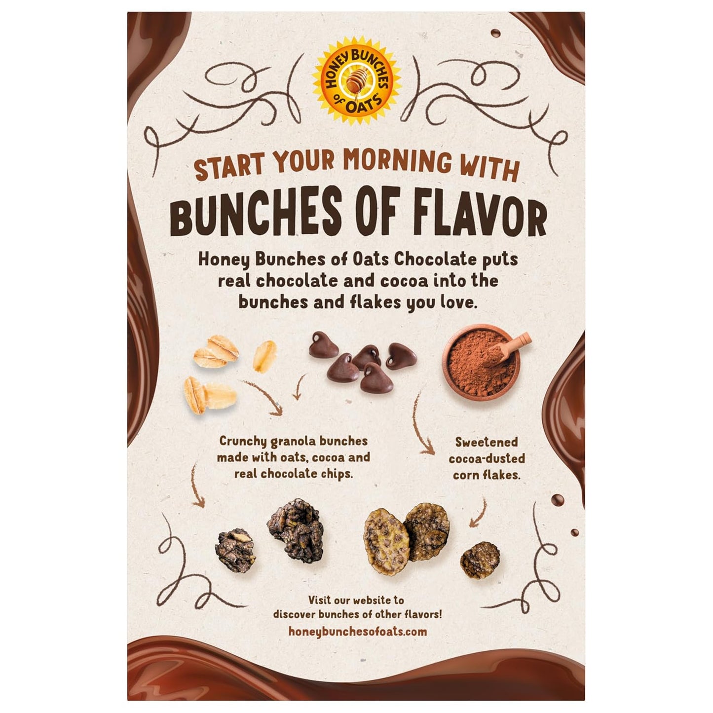 Whole Grain Chocolate Honey Bunches of Oats Cereal - 12oz Box - Espot.com.au