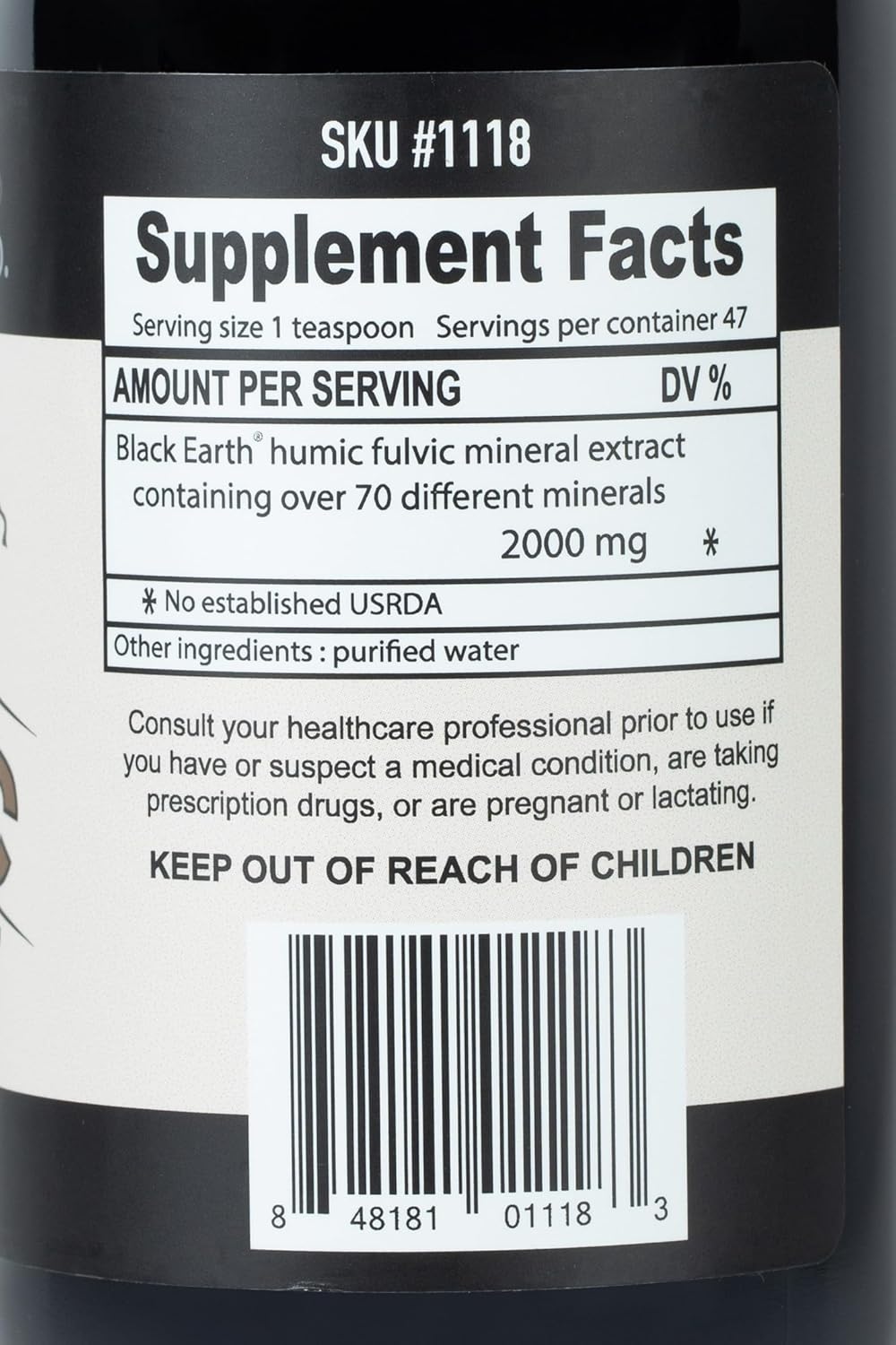 Black Earth Fulvic Acid - Humic Fulvic Minerals with Electrolytes for Digestive Health, Exercise Recovery & 8oz Trace Minerals Supplement by THE FOOD MOVEMENT CO. - Espot.com.au