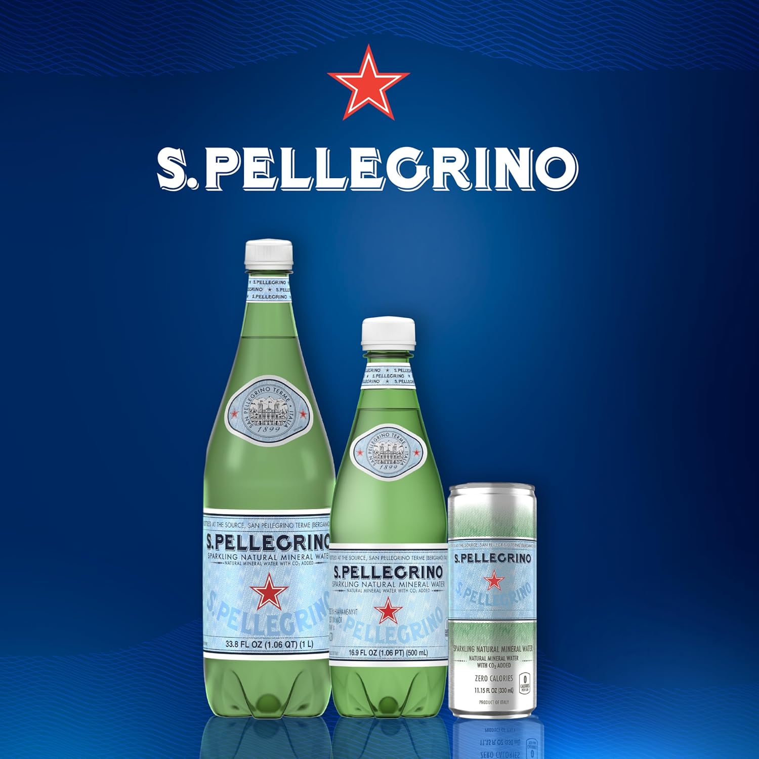S.Pellegrino Sparkling Natural Mineral Water, 11.15 Fl. Oz, Pack of 24 - Unflavored Refreshing Drink - Espot.com.au