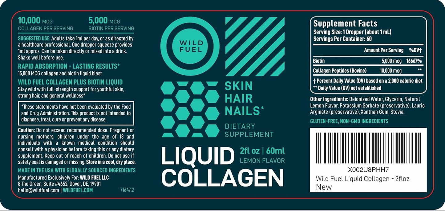 wild-fuel-liquid-collagen-peptides-and-biotin-drops-for-youthful-skin-hair-growth-and-strong-nails---10000mcg-collagen-and-5000mcg-biotin---lemon-flavor---4oz-total-9