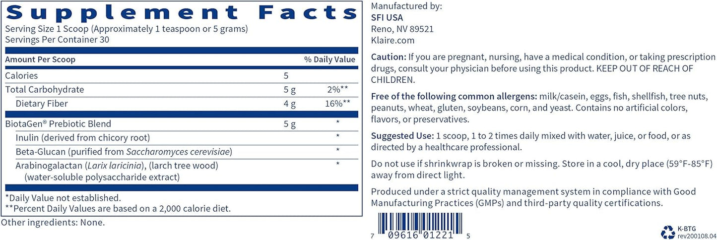 gut-microbiota-support-powder-with-prebiotic-inulin-beta-glucan-arabinogalactan---30-servings-150g-5