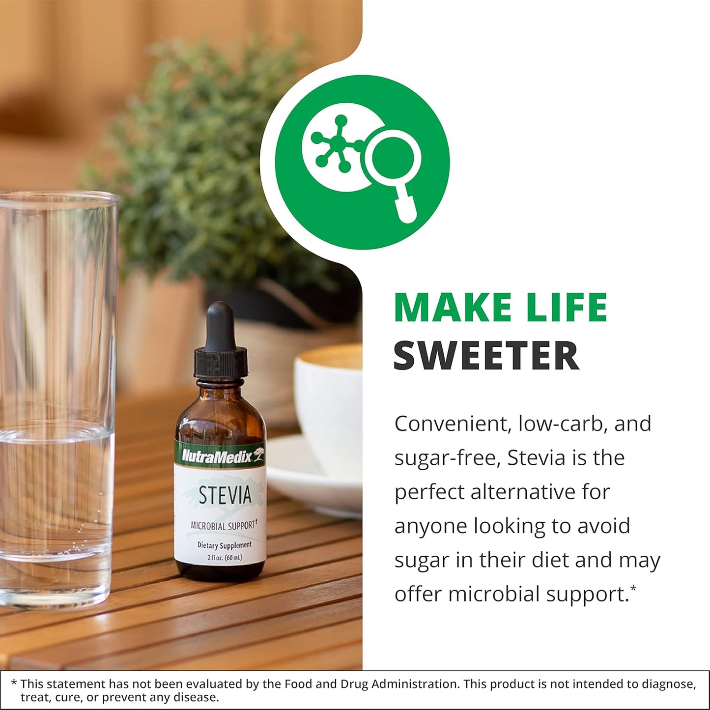 NutraMedix Stevia Drops - Bioavailable Liquid Extract for Microbial Support - Sugar Alternative with Low-Carb, No Added Sugar - 1 oz - Espot.com.au
