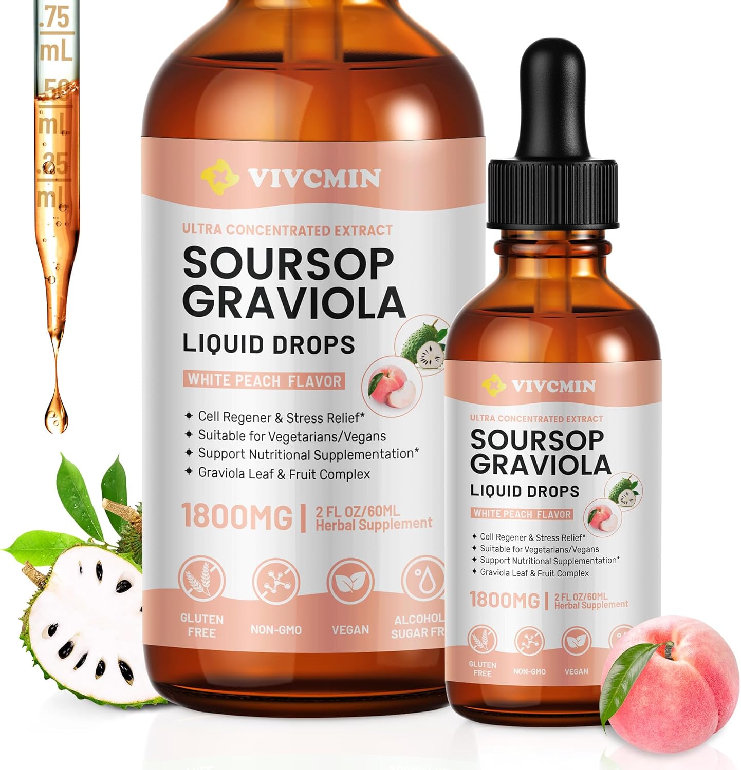 vivcmin-graviola-soursop-leaf-extract-liquid---immune-boost-relaxation-support-liver-sleep-aid-vegan-gluten-free-98-absorption-rate-white-peach-flavor---2-fl-oz-1