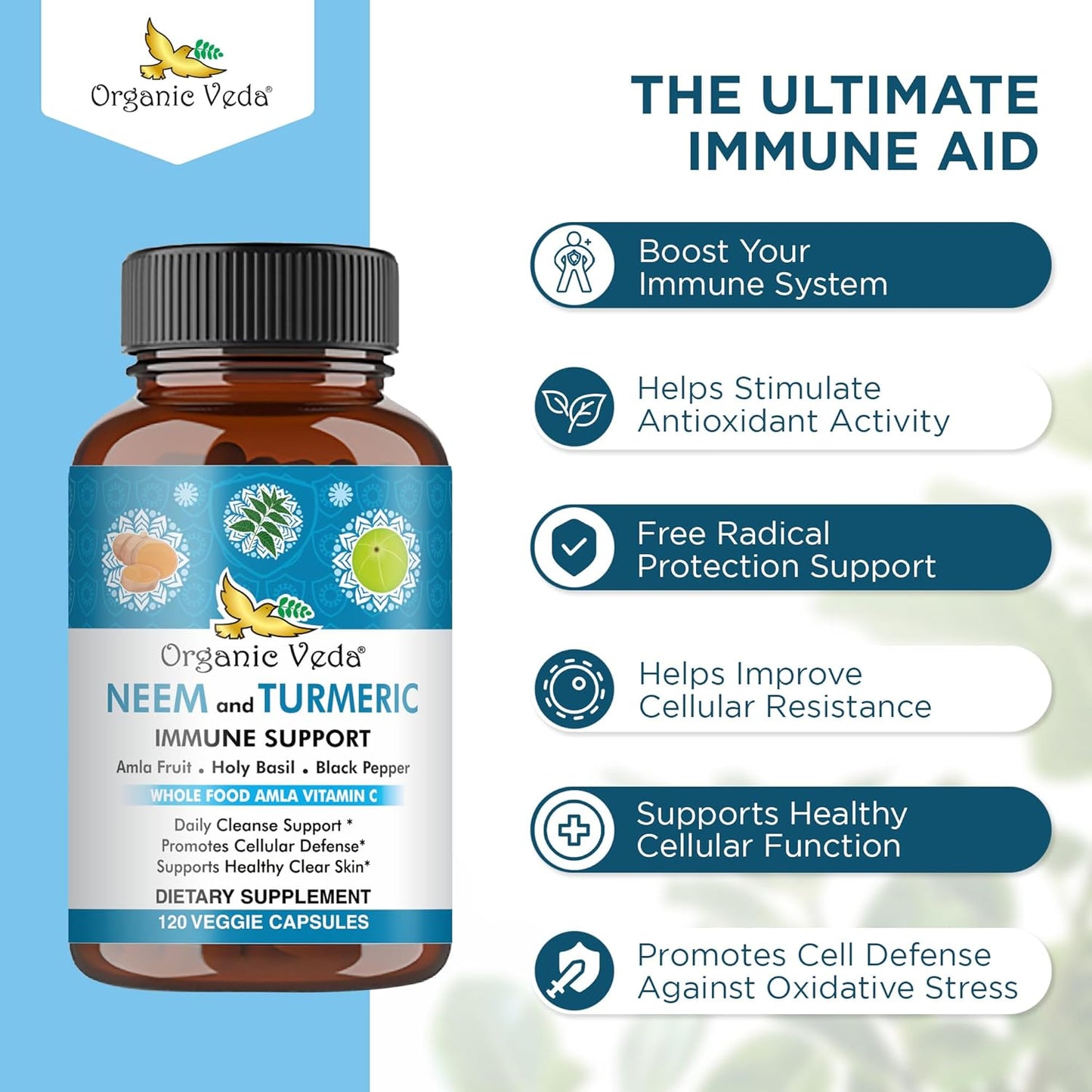 organic-veda-neem-turmeric-capsules-with-amla-tulsi-holy-basil-black-pepper---immune-support-supplement---promotes-clear-skin-cellular-defense---120-vegan-capsules-7