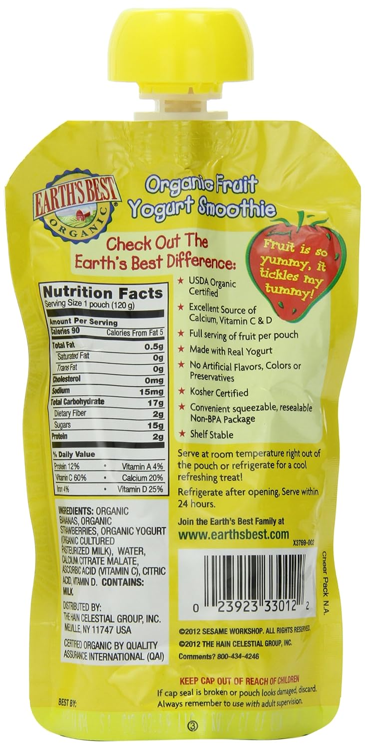 organic-sesame-street-fruit-yogurt-smoothies---strawberry-banana-flavor---42-oz-pouches---pack-of-6-2