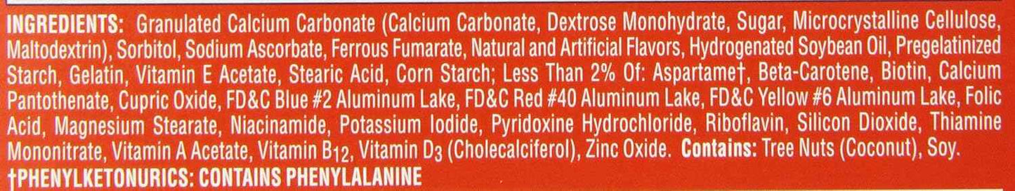 60 Count Flintstones Complete Children's Chewable Multivitamin Supplement