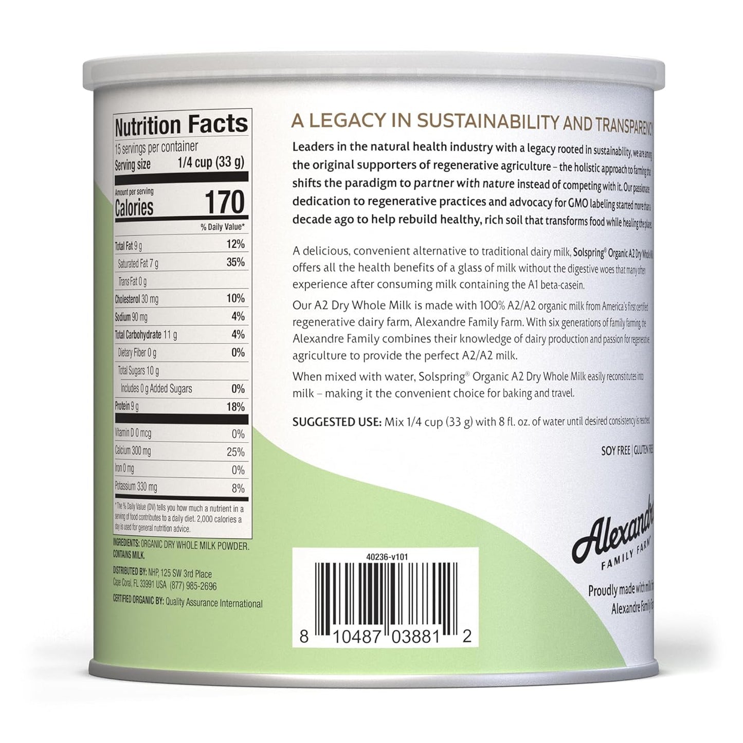 certified-organic-a2-whole-milk-powder---174-oz-495g---15-servings---26-milk-fat---gluten-soy-free---usda-organic-2