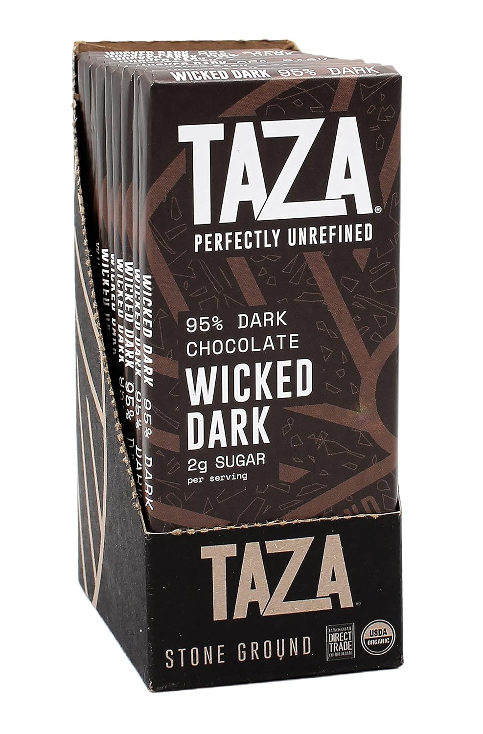 organic-taza-chocolate-amaze-bar-95-stone-ground-wicked-dark-25oz-10-pack---vegan-friendly-1