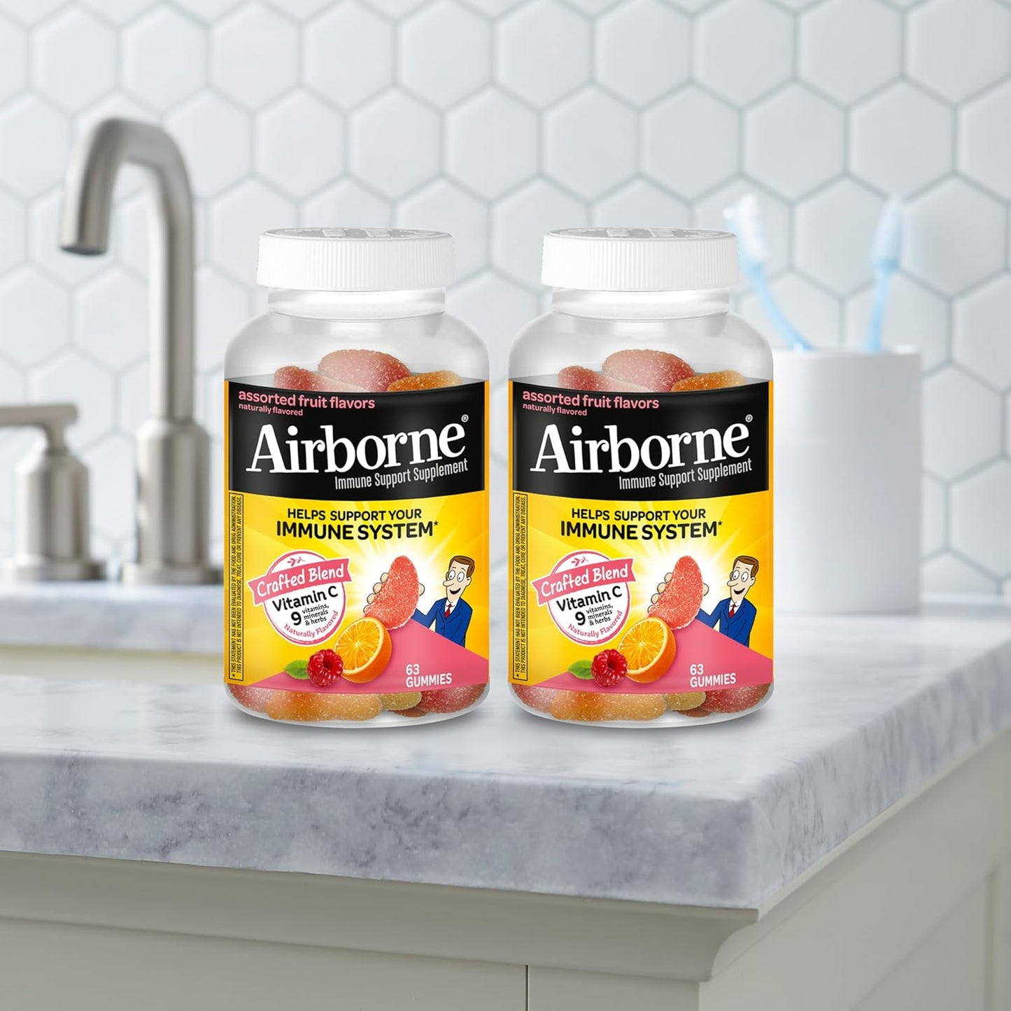 airborne-750mg-vitamin-c-gummies-for-adults---immune-support-with-antioxidants-vit-c-e---caffeine-free---2x63ct-bottle---assorted-fruit-flavor---42-servings-13