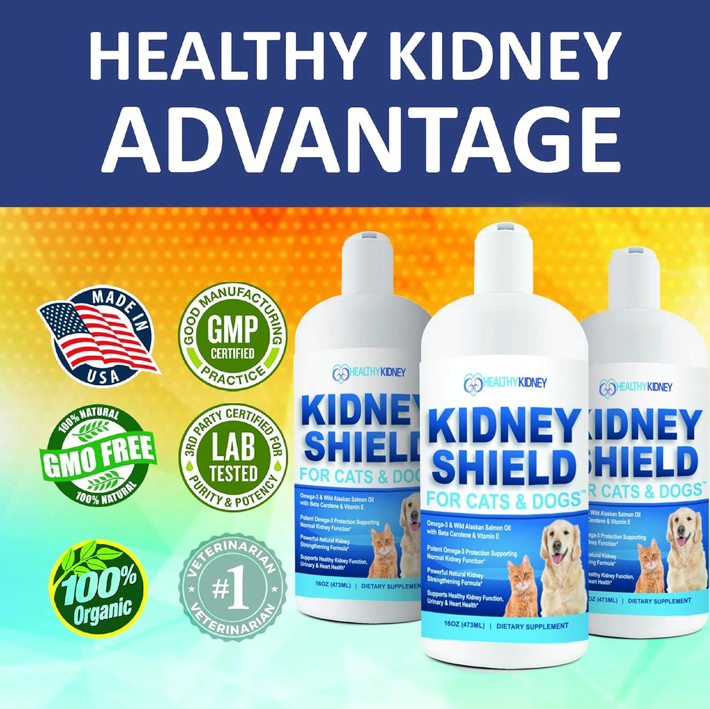 Pet Kidney Support Supplement for Dogs and Cats - Renal Health Formula to Restore Normal Kidney Function, Detox, and Cleanse Urinary Tract - Improve Overall Kidney Health and Vitality of Pets - Espot.com.au