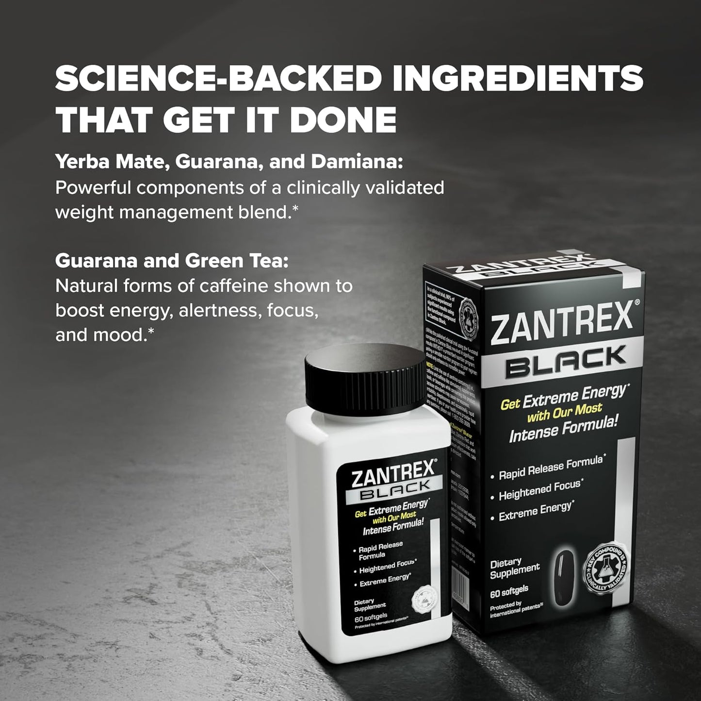 Energy-Boosting Supplement with Natural Caffeine and Herbal Ingredients - Zantrex Black Softgels for Metabolism and Craving Control - Espot.com.au