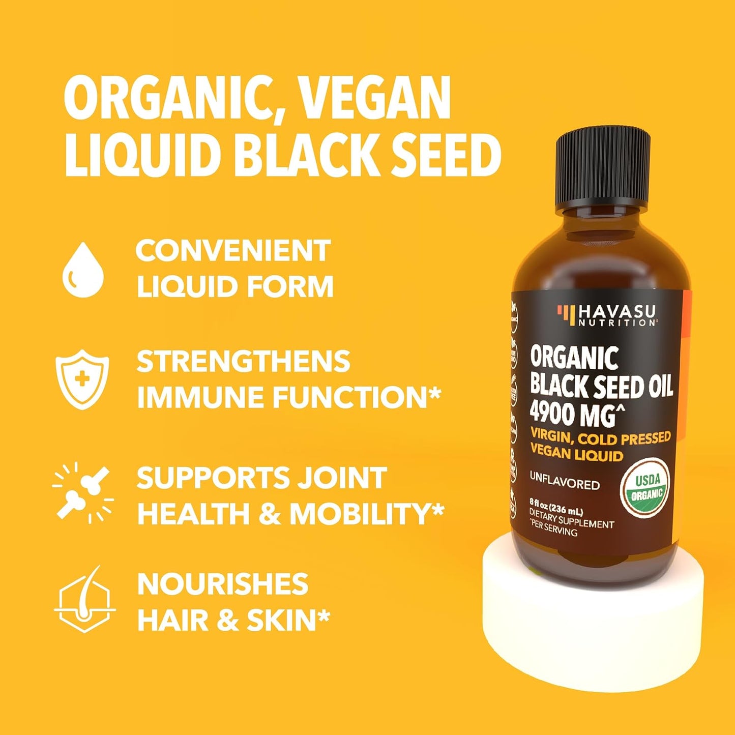 Bundle: Havasu Nutrition Omega Gummies and Organic Black Seed Oil Liquid for Adults - Essential Omega-3 Fatty Acids and Immune Support - Espot.com.au
