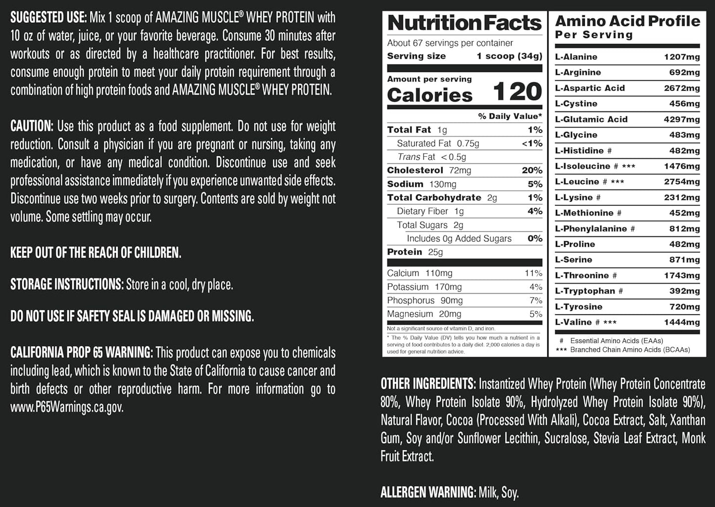 amazing-nutrition-amazing-muscle-100-whey-protein-powder---advanced-formula-with-whey-protein-isolate-and-ultra-filtered-concentrate---chocolate-flavor---5-lb-5