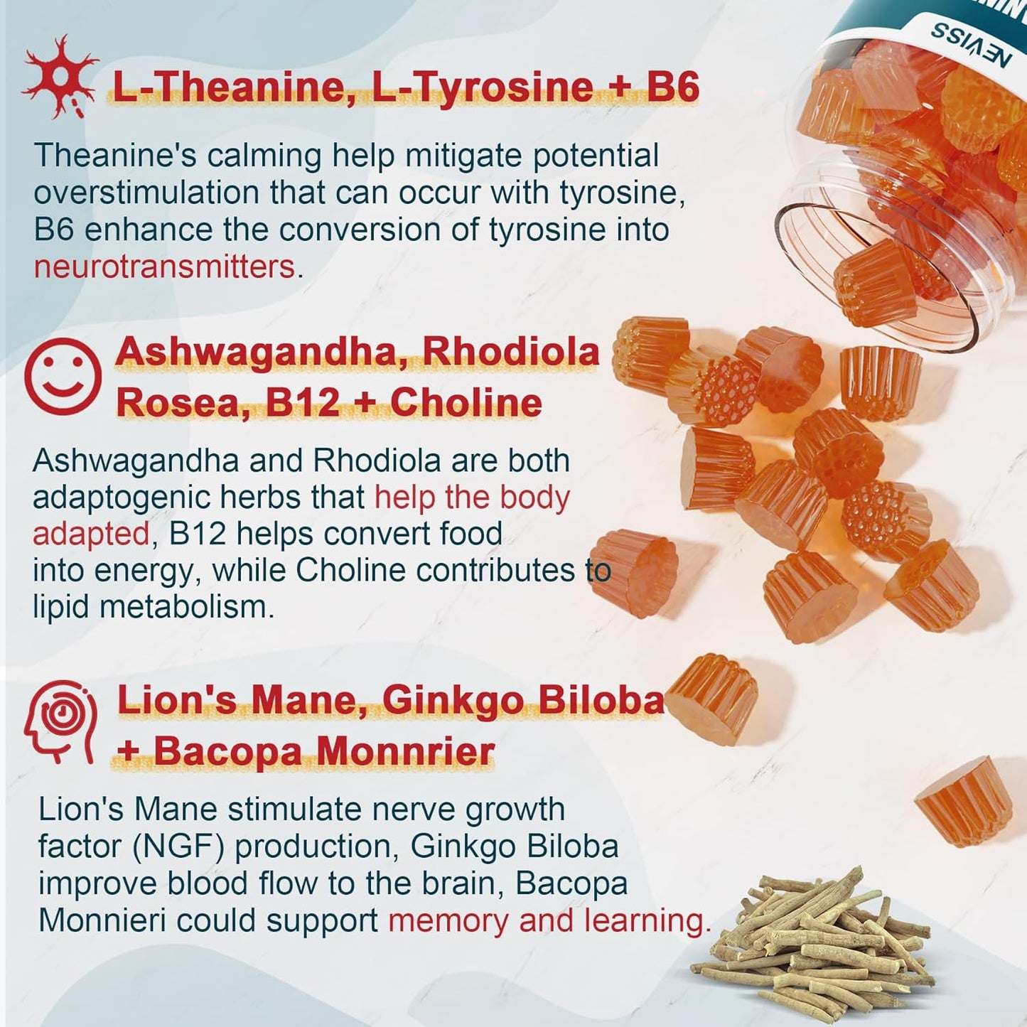 sugar-free-l-tyrosine-gummies-with-l-theanine-vitamin-b6-b12-for-brain-health---lions-mane-ginkgo-biloba-bacopa-monnieri-rhodiola-rosea-choline---2-packs-3