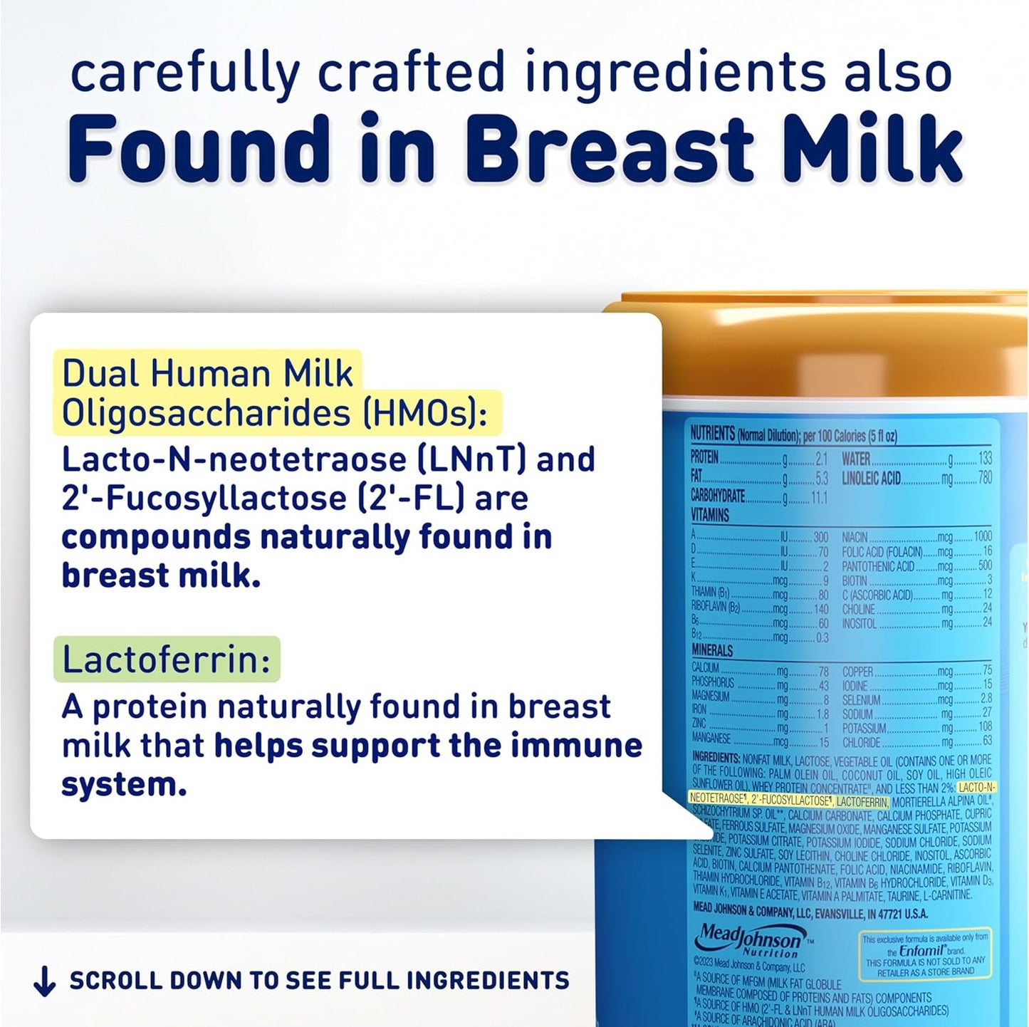 Enfamil Enspire Optimum Baby Formula Powder with Dual Prebiotics, Immune-Supporting Lactoferrin, 20.5 Oz, Pack of 8 - Espot.com.au