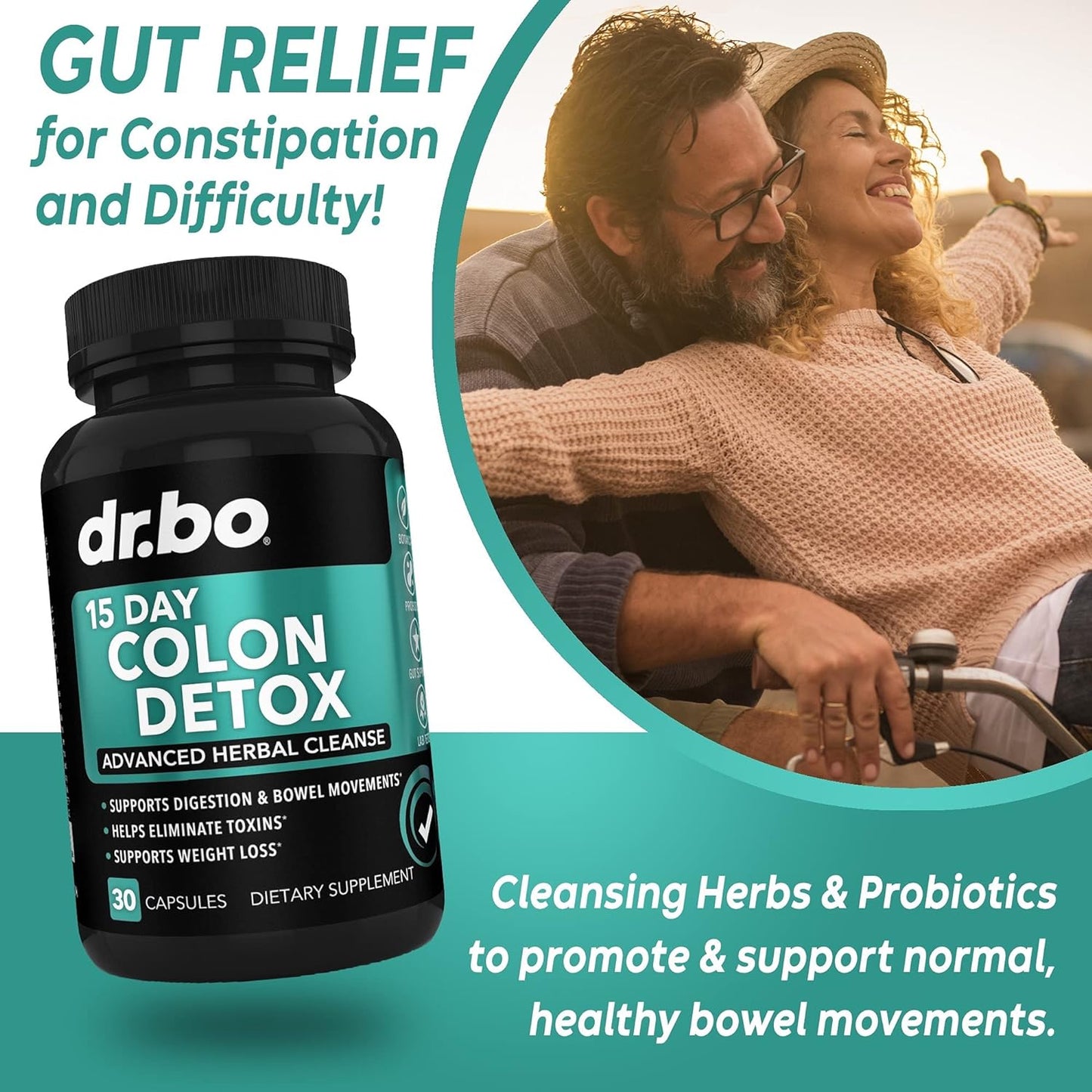 Organic Hormone Balance & Colon Cleanse Combo for Women - Liquid Drops for Hormonal Balance & Menstrual Support + 15 Day Intestinal Cleanse Pills & Probiotic Detox - Espot.com.au